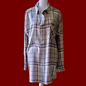 PLAID FLANNEL TUNIC [NWT]